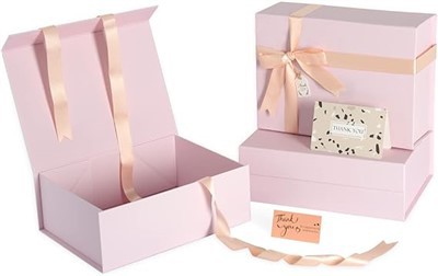 Caja De Regalo Rosa Con Cinta